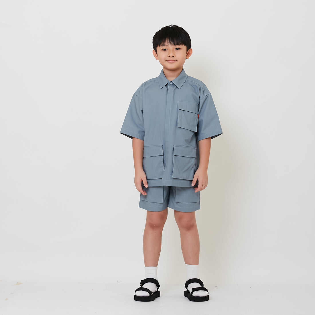 Boy Ribstop Shorts - Dusty Blue - SB2511144A