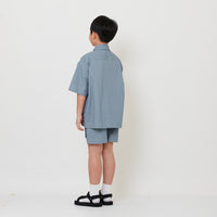 Boy Ribstop Shorts - Dusty Blue - SB2511144A