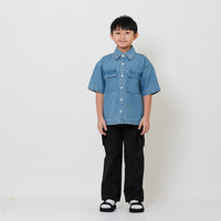 Boy Nylon Cargo Long Pants - Black - SB2511148C