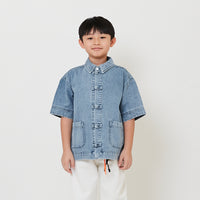 Boy Oversized Shirt - Light Blue - SB2512159A