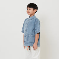 Boy Oversized Shirt - Light Blue - SB2512159A