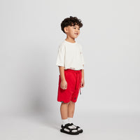 Boy Printed Sweat-Shorts - Red - SB2512174B