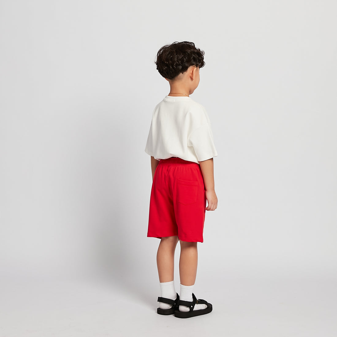 Boy Printed Sweat-Shorts - Red - SB2512174B