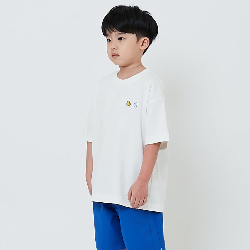 Boy Printed Oversized Tee With Rubber Tag - SB2601008