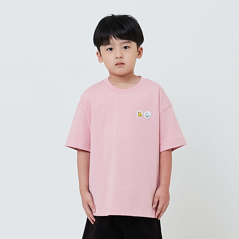 Boy Printed Oversized Tee With Rubber Tag - SB2601008