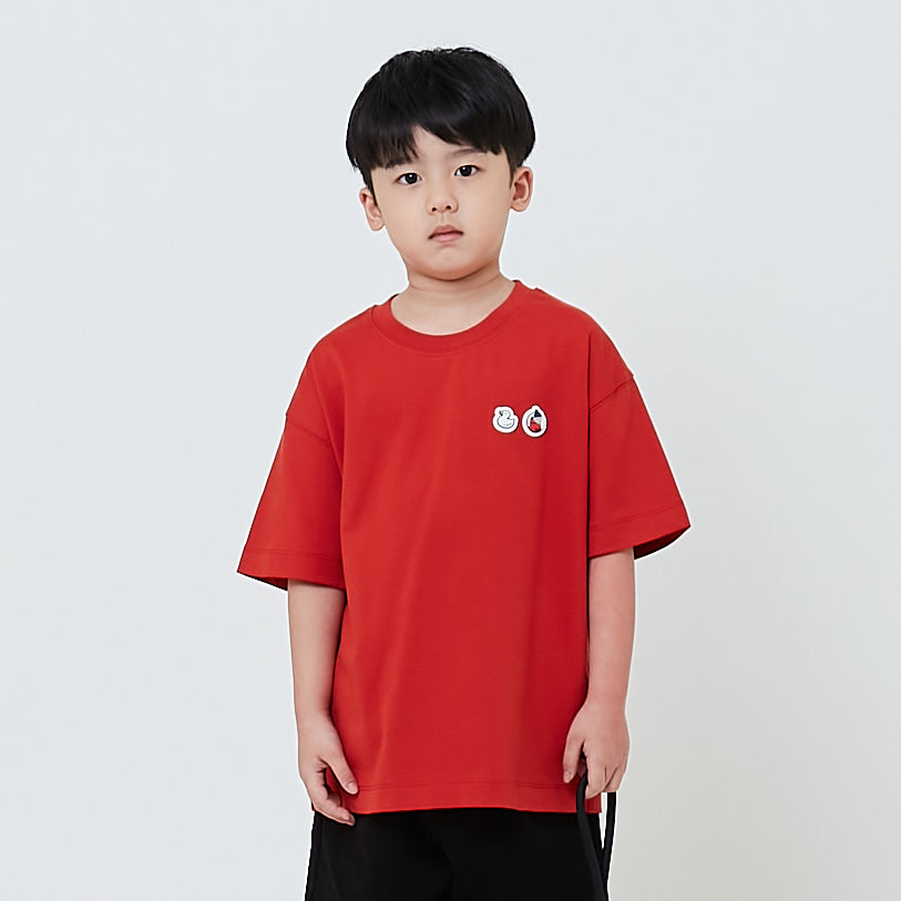 Boy Printed Oversized Tee With Rubber Tag - SB2601008