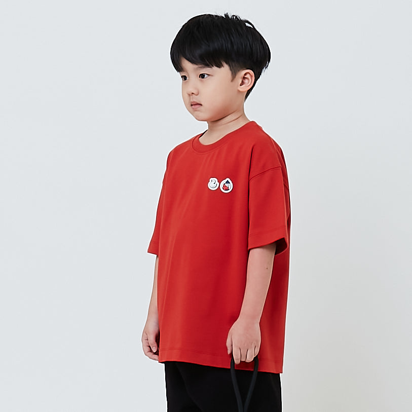 Boy Printed Oversized Tee With Rubber Tag - SB2601008