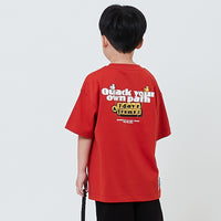 Boy Printed Oversized Tee With Rubber Tag - SB2601008
