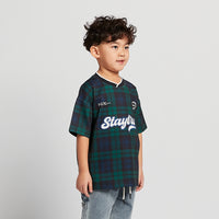 Boy Embroidery Oversized Jersey Tee - Dark Green - SB2601046A