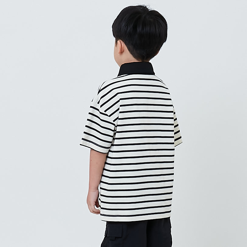 Boy Oversized Polo Tee - Off White - SB2602014A