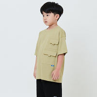 Boy Oversized Pocket Tee - Olive - SB2602018B