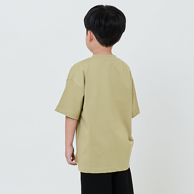 Boy Oversized Pocket Tee - Olive - SB2602018B
