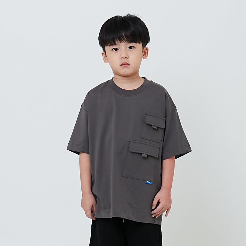 Boy Oversized Pocket Tee - Metal - SB2602018C