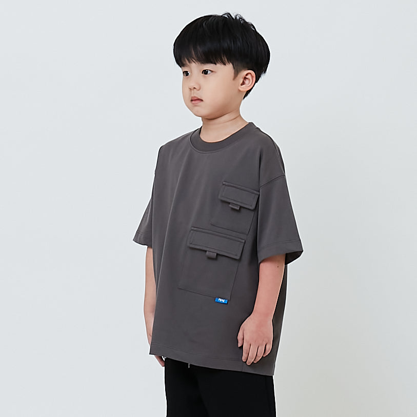 Boy Oversized Pocket Tee - Metal - SB2602018C