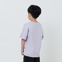 Boy Embroidery Oversized Tee - Lilac - SB2602019B