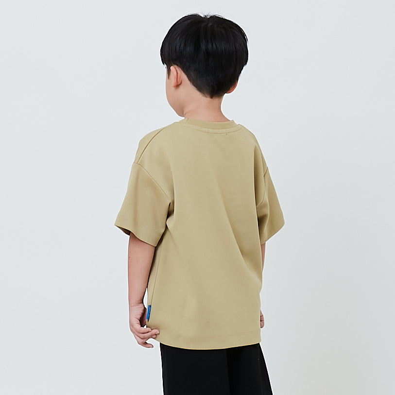 Boy Embroidery Oversized Tee - Olive - SB2602019C