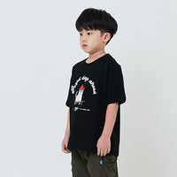 Boy Embroidery Oversized Tee - Black - SB2602019D