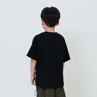 Boy Embroidery Oversized Tee - Black - SB2602019D