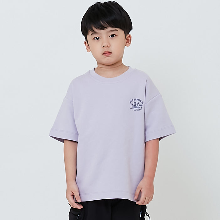 Boy Printed Oversized Tee - Lilac - SB2602021B