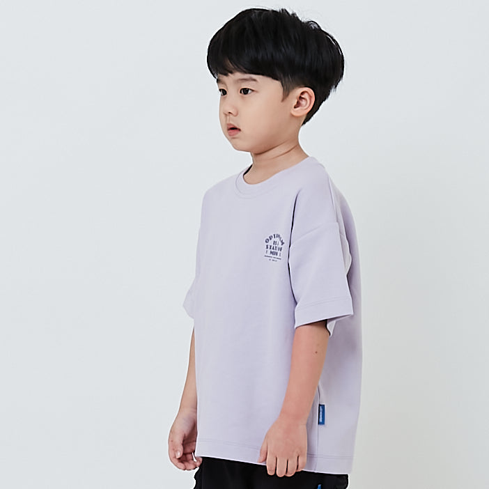 Boy Printed Oversized Tee - Lilac - SB2602021B