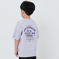 Boy Printed Oversized Tee - Lilac - SB2602021B