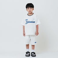 Boy Waffle Knit Embroidery Shorts - Off White - SB2602023A