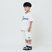 Boy Waffle Knit Embroidery Shorts - Off White - SB2602023A