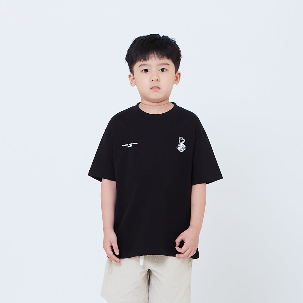 Boy Printed Oversized Tee - Black - SB2603031E