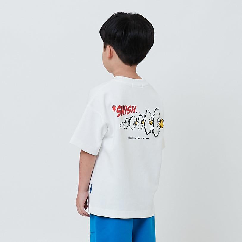 Boy Embroidery Oversized Tee - Off White - SB2603033A