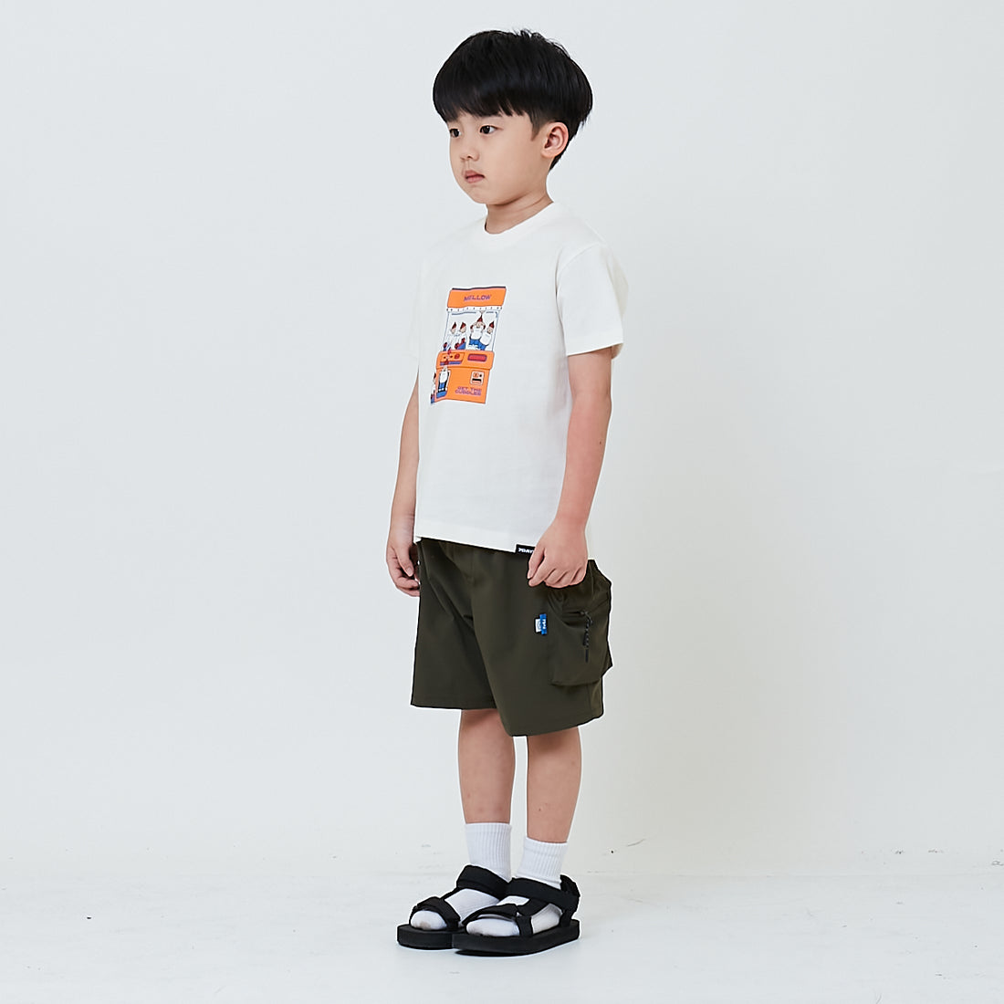 Boy Nylon Shorts - Army Green - SB2603035A