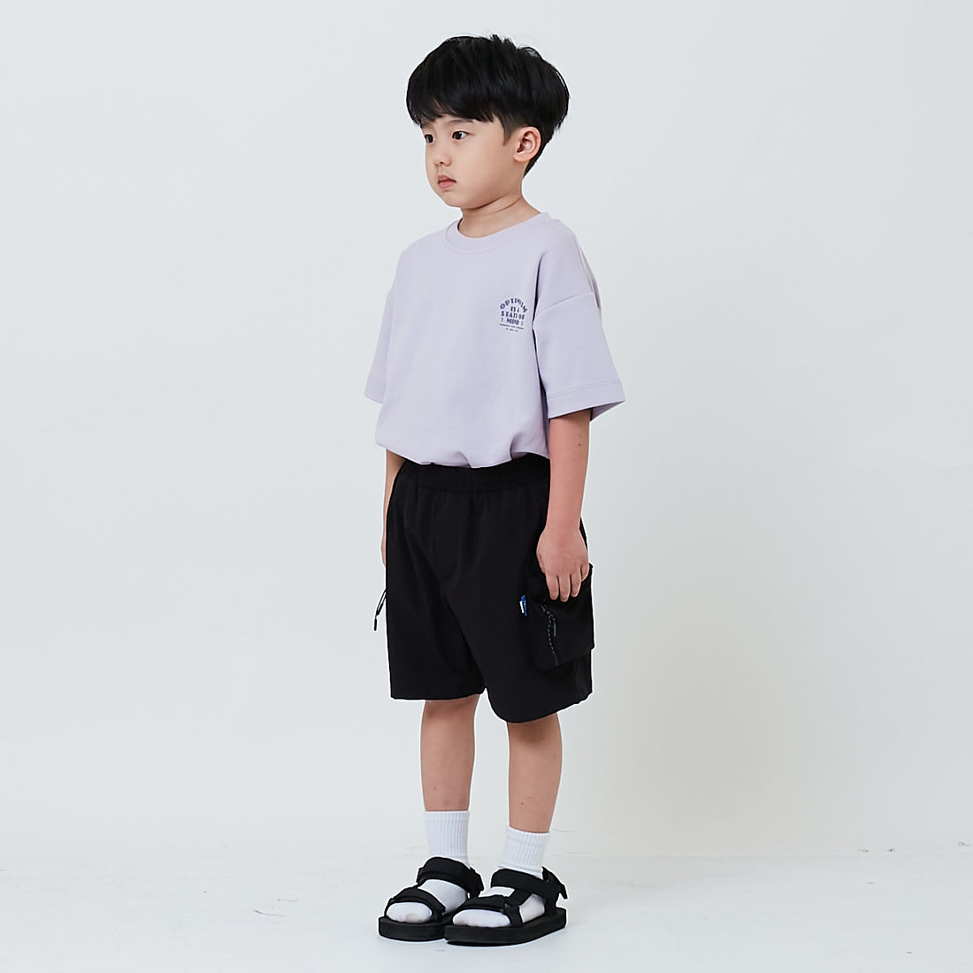 Boy Nylon Shorts - Black - SB2603035B