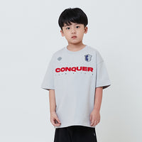 Boy Embroidery Oversized Tee - Grey - SB2604036A