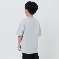 Boy Embroidery Oversized Tee - Grey - SB2604036A
