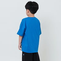 Boy Embroidery Oversized Tee - Blue - SB2604036B