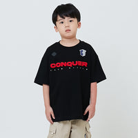Boy Embroidery Oversized Tee - Black - SB2604036C
