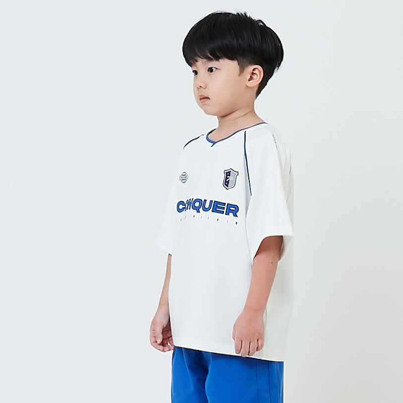 Boy Embroidery Oversized Jersey Tee - Off White - SB2604038A