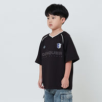 Boy Embroidery Oversized Jersey Tee - Black - SB2604038C