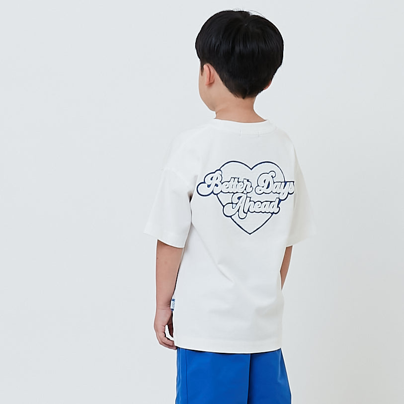 Boy Embroidery Oversized Tee - Off White - SB2604040A