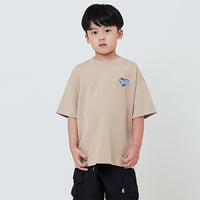 Boy Emrboidery Oversized Tee - Beige - SB2604041A