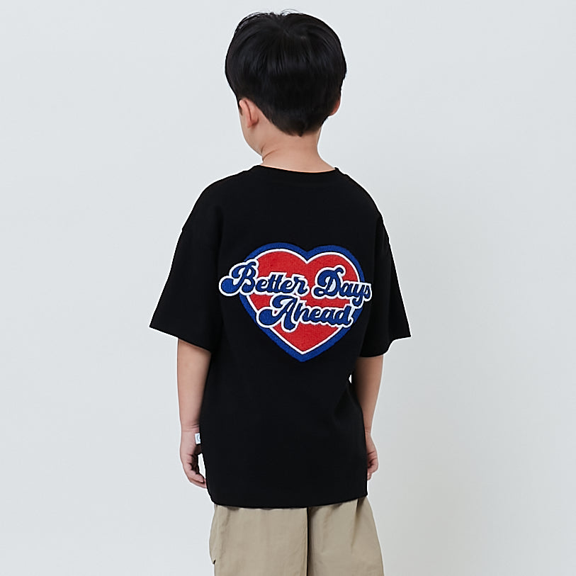 Boy Emrboidery Oversized Tee - Black - SB2604041B