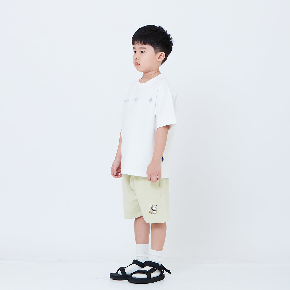 Boy Printed Sweat-Shorts - Light Green - SB2604073B