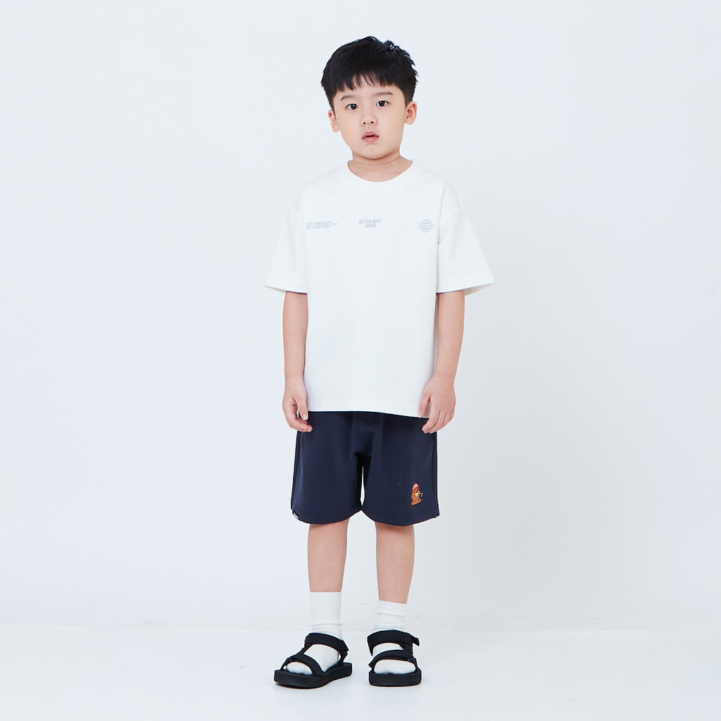 Boy Printed Sweat-Shorts - Navy - SB2604073D