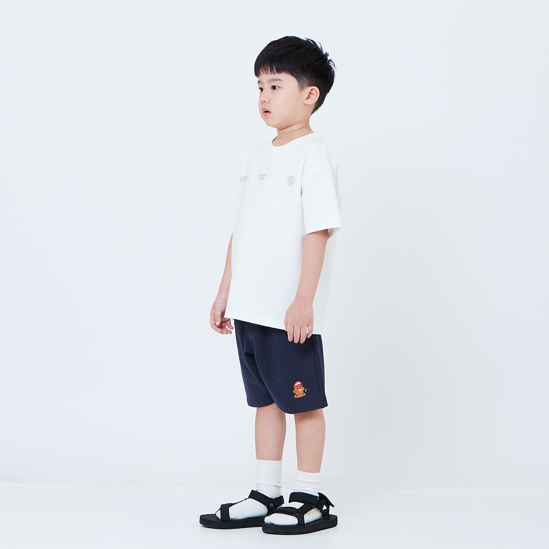 Boy Printed Sweat-Shorts - Navy - SB2604073D
