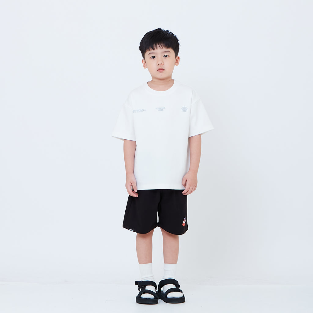 Boy Printed Sweat-Shorts - Black - SB2604073E