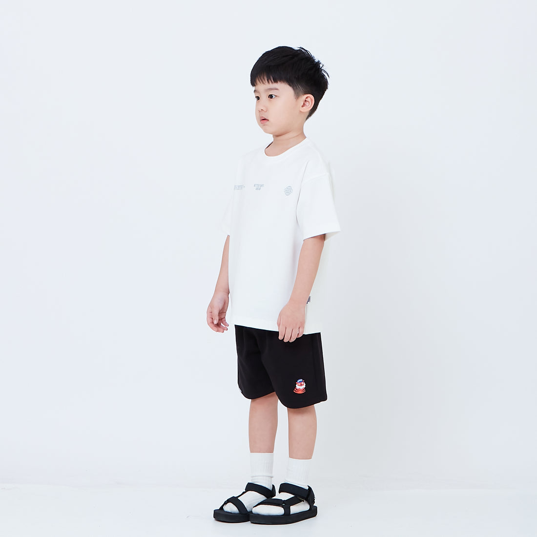 Boy Printed Sweat-Shorts - Black - SB2604073E