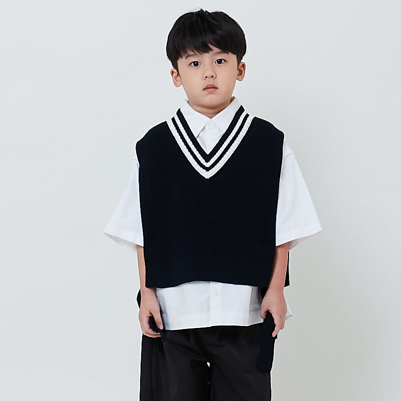 Boy Vest Top - Navy - SB2605072B