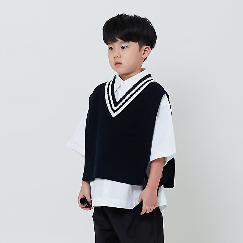 Boy Vest Top - Navy - SB2605072B