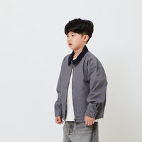 Boy Corduroy Cropped Jacket - Blue - SB2606083A