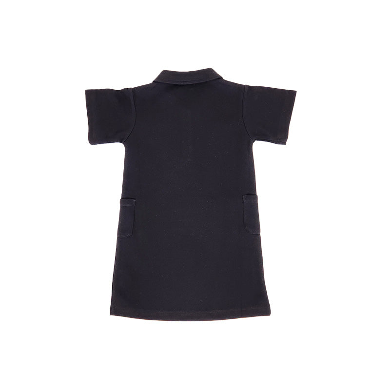 Girl Polo Dress - Black - SG2302029C