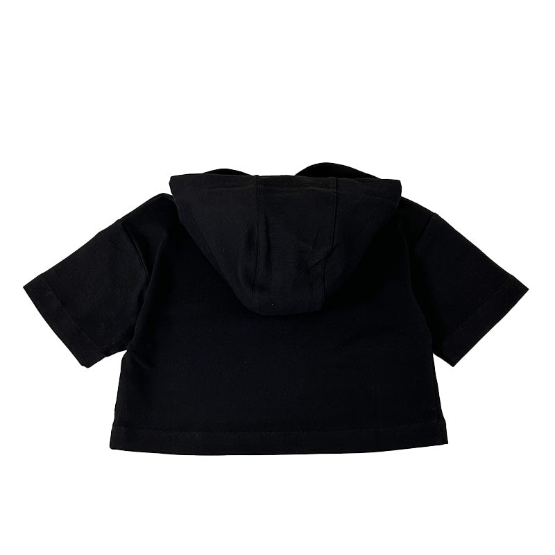Girl Cropped Hoodie - Black - SG2307046B